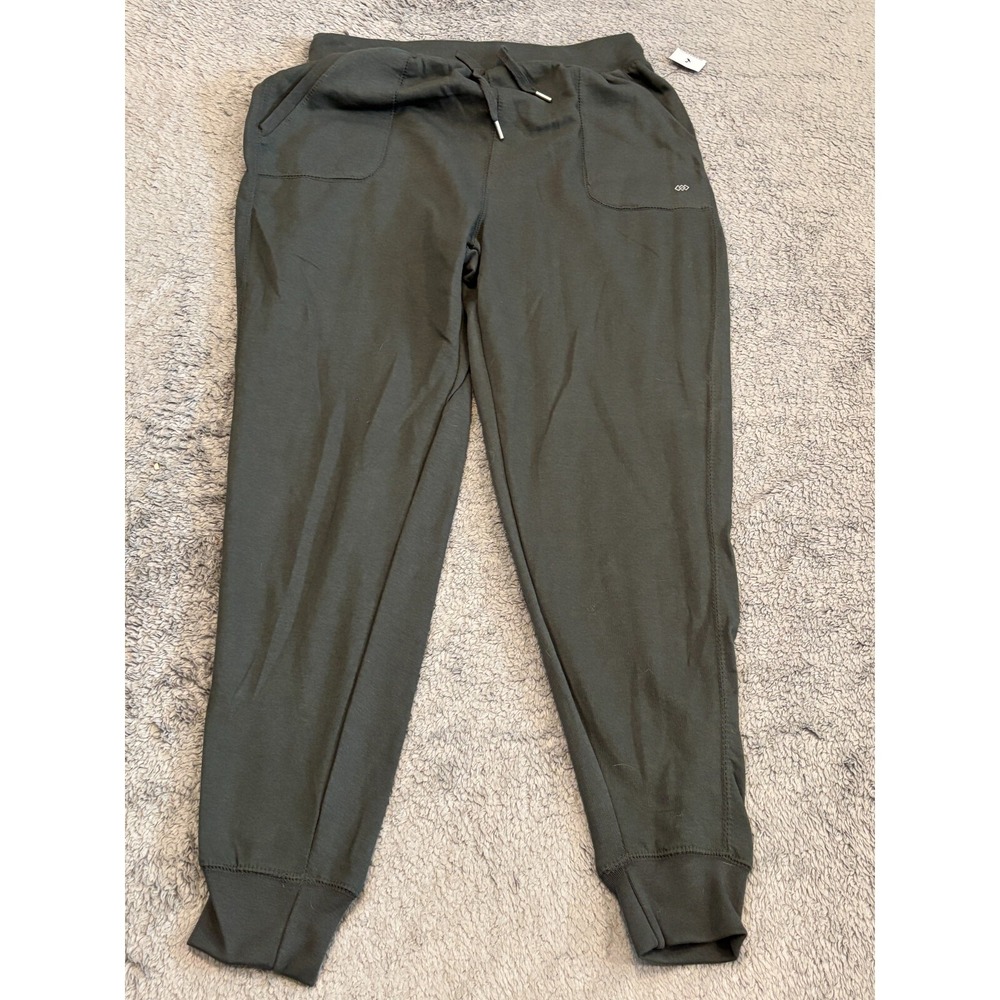 NWT Leg3nd Joggers Womens XL Green Sweatpants Athletic Active Pockets Casual